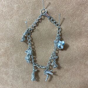 Disney Charm Bracelet 7” Mickey, Mini, Dumbo, Donald, Goofy, and Tinkerbell.